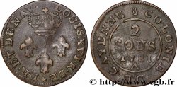 GUYANE FRANÇAISE Faux 2 Sous colonies de Cayenne 1e type  1781 Paris - A