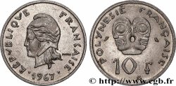 FRANZÖSISCHE-POLYNESIEN 10 Francs Marianne 1967 Paris