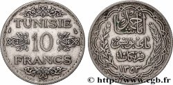 TUNESIEN - Französische Protektorate  10 Francs au nom du Bey Ahmed datée 1353 1934 Paris