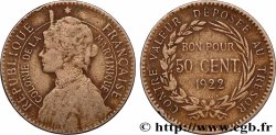 MARTINIQUE Bon pour 50 Centimes Colonie de la Martinique 1922 sans atelier