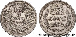 TUNISIA - French protectorate 5 Francs AH 1358 1939 Paris