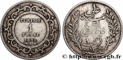 TUNESIEN - Französische Protektorate  1 Franc AH1309 1892 Paris