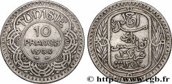 TUNISIA - French protectorate 10 Francs au nom du Bey Ahmed an 1353 1934 Paris