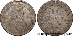 FRANZÖSISCHE-GUAYANA 10 Cent. (imes) monogramme de Louis-Philippe 1846 Paris