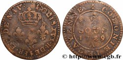 FRENCH GUYANA 2 Sous colonie de Cayenne 2e type 1789 Paris - A