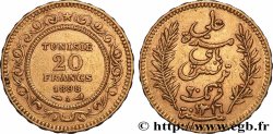 OR, PALLADIUM ET PLATINE INVESTISSEMENT 20 Francs or Bey Ali AH 1316 1898 Paris