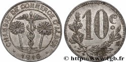 ALGERIEN 10 Centimes Chambre de Commerce d’Alger caducéee netre deux palmiers 1916 