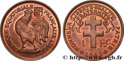 AFRIQUE ÉQUATORIALE FRANÇAISE - FRANCE LIBRE 1 Franc 1943 Prétoria
