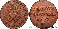 AMÉRIQUE - Louisiane, Acadie, Canada 9 Deniers des Colonies Françoises 1722 La Rochelle