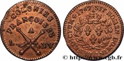 LOUIS XV DIT LE BIEN AIMÉ 3 Sous 9 Deniers ou 1/4 d’esqualin contremarqué RF 1767 Paris