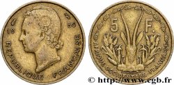 FRENCH WEST AFRICA 5 Francs 1956 Paris
