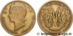 FRENCH WEST AFRICA 25 Francs 1956 Paris