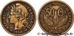 TOGO - TERRITOIRES SOUS MANDAT FRANÇAIS 50 Centimes 1924 Paris