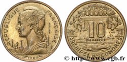 COMOROS  Essai de 10 Francs 1964 Paris
