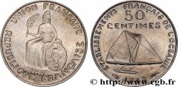 FRENCH POLYNESIA - French Oceania Essai 50 centimes avec listel 1948 Paris