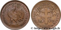 AFRIQUE ÉQUATORIALE FRANÇAISE - FRANCE LIBRE 50 Centimes 1943 Prétoria