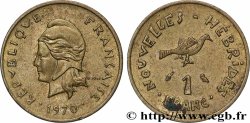 NEW HEBRIDES (VANUATU since 1980) 1 Franc Marianne / oiseau 1970 Paris