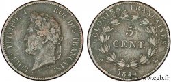 COLONIAS FRANCESAS - Louis-Philippe, para las Islas Marquesas 5 centimes 1844 Paris