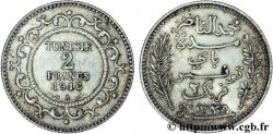 TUNISIA - FRENCH PROTECTORATE 2 Francs au nom du Bey Mohamed En-Naceur an 1335 1916 Paris - A