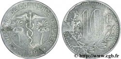 ALGÉRIE 10 Centimes Chambre de Commerce d’Alger caducéee netre deux palmiers 1919  B+ 