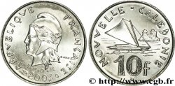 NUEVA CALEDONIA 10 Francs I.E.O.M. Marianne / paysage maritime néo-calédonien avec pirogue à voile  2003 Paris