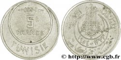 TUNISIE - PROTECTORAT FRANÇAIS 5 Francs AH1373 1954 Paris