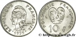 FRANZÖSISCHE-POLYNESIEN 10 Francs I.E.O.M Marianne 1975 Paris