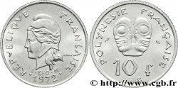 FRENCH POLYNESIA 10 Francs I.E.O.M Marianne 1972 Paris