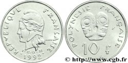 FRENCH POLYNESIA 10 Francs I.E.O.M Marianne 1992 Paris