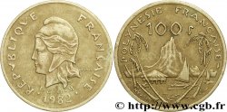 FRENCH POLYNESIA 100 Francs I.E.O.M. Marianne / paysage polynésien type IEOM 1982 Paris XF 