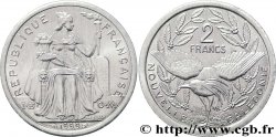 NEW CALEDONIA 2 Francs I.E.O.M. représentation allégorique de Minerve / Kagu, oiseau de Nouvelle-Calédonie 1999 Paris