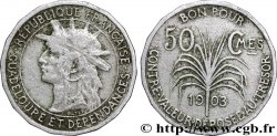 GUADELOUPE Bon pour 50 Centimes indien caraïbe / canne à sucre 1903  TB 