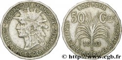 GUADELOUPE Bon pour 50 Centimes indien caraïbe / canne à sucre 1903  VF 