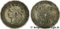 GUADELOUPE Bon pour 50 Centimes indien caraïbe / canne à sucre 1921 
