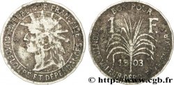 GUADELOUPE Bon pour 1 Franc indien caraïbe / canne à sucre 1903 