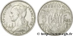ÎLE DE LA RÉUNION 5 Francs Marianne / Canne à sucre 1970 Paris SUP 
