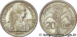 INDOCHINE FRANÇAISE 20 Centièmes 1941 San Francisco TTB 