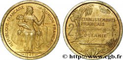 POLYNÉSIE FRANÇAISE - Océanie française Essai de 2 Francs établissement français de l’Océanie 1949 Paris