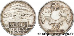 LIBAN - TROISIÈME RÉPUBLIQUE 50 Piastres Cèdre du Liban 1936 Paris SUP 