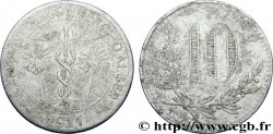 ALGERIEN 10 Centimes Chambre de Commerce d’Alger caducéee netre deux palmiers 1921 