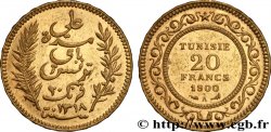TUNISIA - FRENCH PROTECTORATE 20 Francs or Bey Ali AH 1318 1900 Paris
