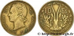 FRANZÖSISCHE WESTAFRIKA 10 Francs 1956 Paris fSS 