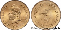NUEVAS HÉBRIDAS (VANUATU desde 1980) 5 Francs Marianne / oiseau 1975 Paris