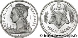 MADAGASCAR - Union française Essai de 5 Francs Marianne / buffles 1953 Paris