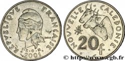NUEVA CALEDONIA 20 Francs I.E.O.M. Marianne / zébus d’élevage de Nouvelle Calédonie  2001 Paris