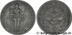 NUEVA CALEDONIA 2 Francs I.E.O.M. représentation allégorique de Minerve / Kagu, oiseau de Nouvelle-Calédonie 1977 Paris