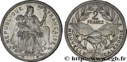 NEUKALEDONIEN 2 Francs I.E.O.M. représentation allégorique de Minerve / Kagu, oiseau de Nouvelle-Calédonie 1996 Paris