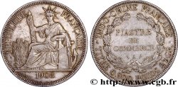 INDOCHINE FRANÇAISE 1 Piastre de Commerce 1908 Paris TB+ 