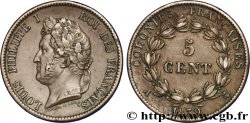 FRENCH COLONIES - Louis-Philippe for Guadeloupe 5 Centimes Louis Philippe Ier 1839 Paris - A