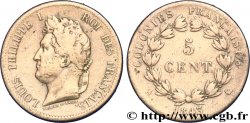COLONIES FRANÇAISES - Louis-Philippe, pour les Îles Marquises 5 Centimes Louis Philippe Ier 1843 Paris - A
